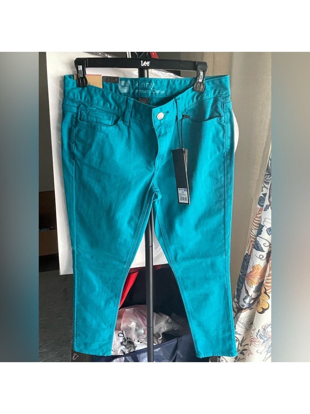 Massimo Teal Straight Leg Jeans
